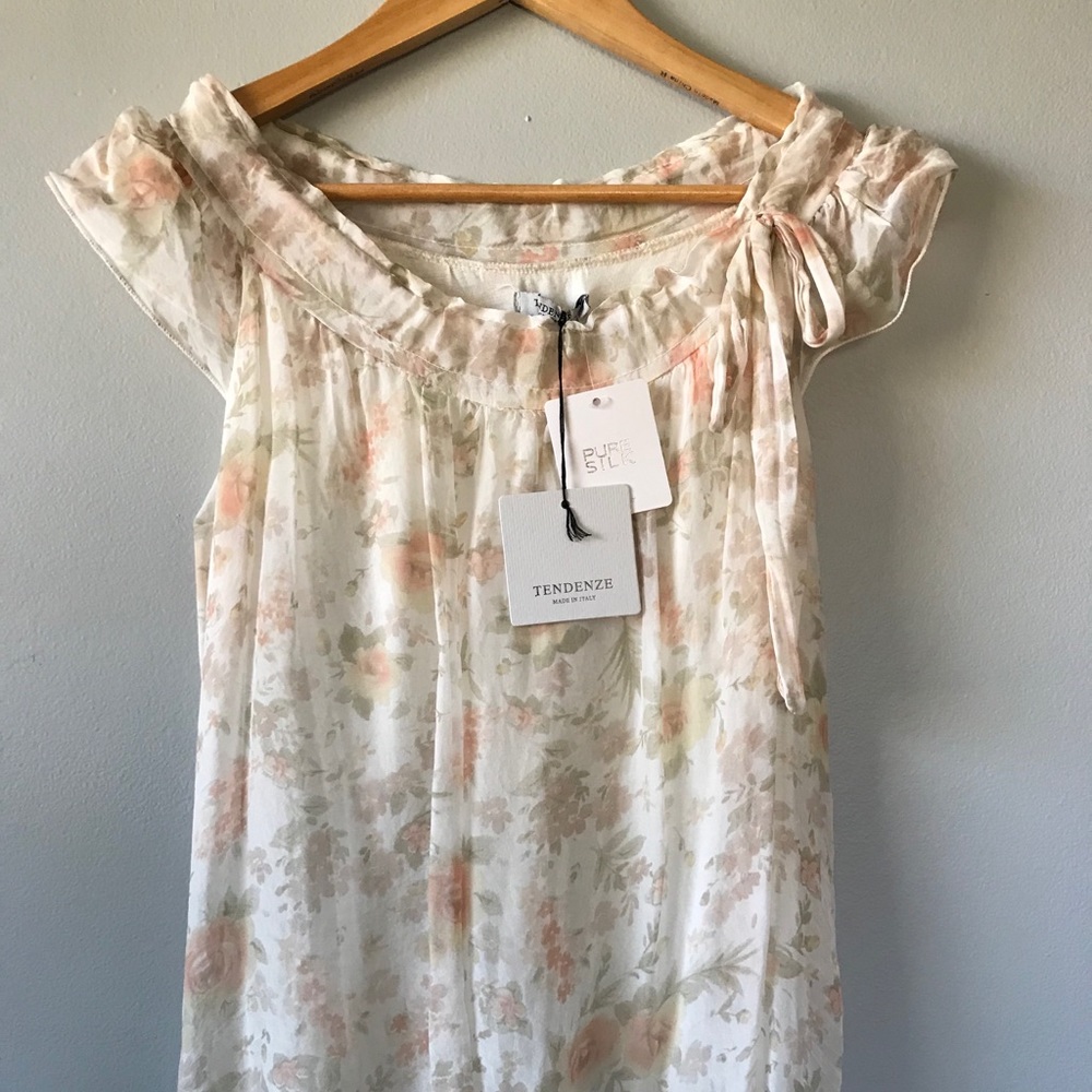 Pure silk top